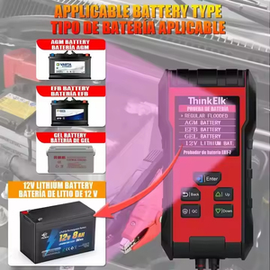 Testeur de batterie de voiture ThinkElk EBT-7 12V/24V compatible <span class=keywords><strong>espagnol</strong></span> avec mode de détection par lots <span class=keywords><strong>en</strong></span> un clic pour testeur de batterie de voiture et de camion - Product Image 5