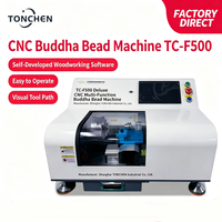 Machine à perles bouddhistes entièrement automatique TC-F500 avec couvercle anti-poussière coulissant pour le travail des perles en os et en bois