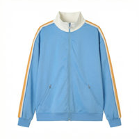 Nouvelle veste de survêtement vintage patchwork pour homme 2026, col montant zippé, sweat-shirt décontracté streetwear, uniforme scolaire rapide