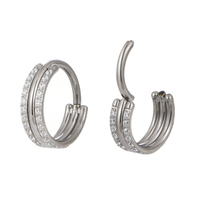 Fuxuan Anneau segmenté articulé en titane ASTM F136, clicker pour septum, bijou corporel, bijou de piercing d'oreille