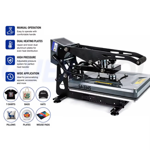 Machine de transfert thermique semi-automatique pour l'impression de t-shirts, machine à chaleur plate avec contrôle précis de la température pour l'impression de vêtements - Product Image 6