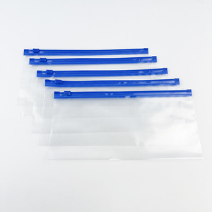 Transparent Zipper Bag Rectangle 12 Silk PE Self Sealing For Student Stationery And Food Storage - Product Image 2