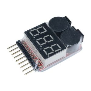 1-8S Lipo Li-ion Fe Battery Voltage 2IN1 Indicator <strong>Tester</strong> Low Voltage Buzzer Alarm For RC Car Boat LED 3.7-30V Dual Speaker - Product Image 1
