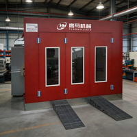 Cabine de peinture automobile à brûleur diesel rapide et performant Yingma YM-QCKQF-658 avec filtre haute efficacité et éclairage LED pour berlines