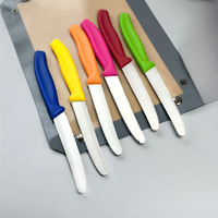 Couteau à steak en acier inoxydable, couteau à pain à bord dentelé, couteau de table occidental pour la maison, les restaurants, les hôtels et le camping