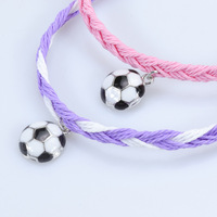 2025 cristal gros Football Couple Bracelet hommes et femmes fête Style fait à la main coloré tressé corde Bracelet