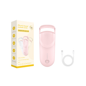 Recourbe-cils chauffant miniature portable à marque privée, rechargeable par USB, chauffage intelligent, outil de maquillage électrique, pince en plastique - Product Image 1