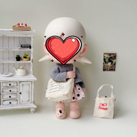 Sac en toile miniature original pour vêtements de poupées en peluche de 10 cm et 15 cm, accessoires, petit sac à bandoulière pour tenues de poupées BJD Azone 1/6