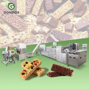 Machine de fabrication de barres protéinées, granola, cacahuètes coupées, et barres extrudées, personnalisée, de table, pour petites et mini barres préformées. - Product Image 1