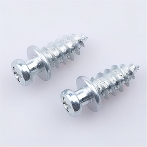 Verzinkte ISO metrische M6x13mm koolstofstalen platte kop verborgen 2-in-1 mini fix connector schroef meubelbout - Product Image 3