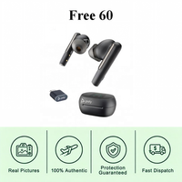 Earphone TWS Poly Free60 ANC 5.3 In-Ear Headset IP54 Tahan Air Latensi Rendah Pengisian Daya Tipe C