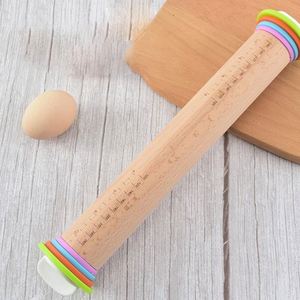Rodillo de Madera para Repostería, Utensilio de Cocina para el Hogar, Rodillo Ajustable para Amasar Masa y Harina, en Oferta - Product Image 6