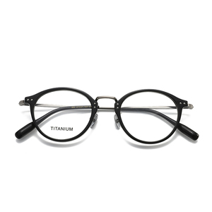 Occhiali da vista di lusso firmati all'ingrosso, montatura completa in acetato bicolore, disponibili in fabbrica, occhiali in titanio - Product Image 6