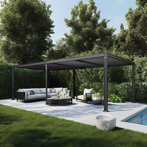 Youya automatico elettrico a lamelle a baldacchino moderno Design esterno Pergola in alluminio esterno esterno - Product Image 4