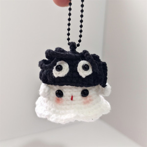 Crochet Elf Cross-dressing Charm Keychain Handmade Mini Capybara Cute Ghost Wool Knitted Woven Doll Bag Pendant Accessories Gift - Product Image 2