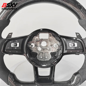 Volante Multifuncional de Fibra de Carbono con LED para Volkswagen BORA, CADDY, GOLFGTI, <span class=keywords><strong>GOLFGTD</strong></span>, JETTA, TOURAN, Mejora de Rendimiento - Product Image 3