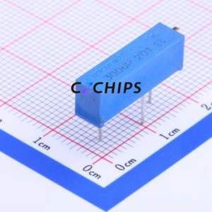 ตัวต้านทาน3006P-1-201ปรับได้/โพเทนชิออมิเตอร์ผ่านรูส่วนประกอบ (THT) ตัวต้านทาน200Ohm 10% - Product Image 1