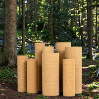 Rodillo de Espuma de Corcho Natural Ecológico para Yoga, de Alta Densidad, para Masaje Muscular y Ejercicio, 30cm 40cm 45cm, Rodillo de Corcho para Fisioterapia