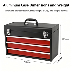Hi-Spec <b>Tool</b> <b>Box</b> 4 Drawer Iron Painted Lockable Household Storage Repair Kit - Product Image 3