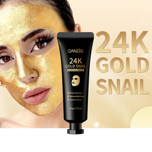 24K vàng ốc kem mặt nạ với làm săn chắc & làm sạch sâu loại bỏ mụn đầu đen lỗ chân lông co rút & giữ ẩm cho tất cả các loại da - Product Image 2