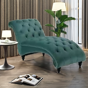Juego de Sofás Reclinables Seccionales de Terciopelo para Dormitorio, Sala de Estar o Balcón, Ajustables, Modernos, para el Hogar u Hotel, con Respaldo Dividido, Garantía de 5 Años - Product Image 2