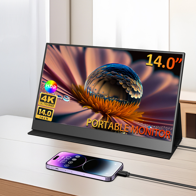 14.0 Inch 4k Type-C USB Portable Monitor for Laptop Dual Screen Triple