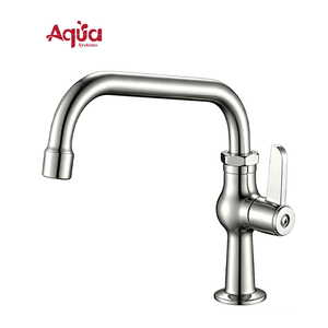 Hot Cold Water <b>Deck</b> Mounted Kitchen Faucet Modern Kitchen Sink Faucet 304 Stainless Steel Commercial Brass Body Mixer Faucet - Product Image 1