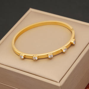 Pulsera de acero inoxidable de Zirconia de lujo para mujer, Zirconia cúbica de diamante completo, regalo de joyería hipoalergénico elegante - Product Image 4
