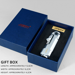 Encendedor de butano con llama de triple chorro de metal de alta calidad con logotipo personalizado con cortador de cigarros para accesorios para fumar - Product Image 6