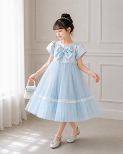 ชุดเดรสผ้าทูลล์หรูหราประดับโบว์ขนาดใหญ่สำหรับงานวันเกิดหรืองานแต่งงาน - Product Image 4