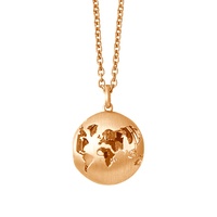 Collier en argent avec pendentif "Milskye My World", bijoux, cercle, planète, sécurité, pendentif, carte du monde, 925