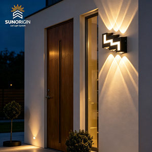 Lampe murale extérieure étanche, éclairage décoratif de jardin à double tête, projecteur mural lumineux haut et bas - Product Image 6