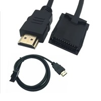 Câble vidéo et audio coaxial mâle haute vitesse 1.4 avec blindage tressé et gaine en PVC pour caméra et utilisation automobile
