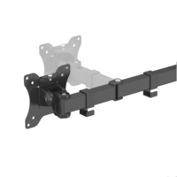 Support de moniteur double avec fixation rotative à 360 degrés, compatible avec les écrans de 32 pouces, supports de bureau et d'ordinateur portable (neuf)