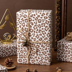 Brown Leopard Print <b>Wrapping</b> <b>Paper</b> 17 In X 32.8 Ft Single Side Recyclable Gift Wrap For Birthday Baby Shower Craft - Product Image 3