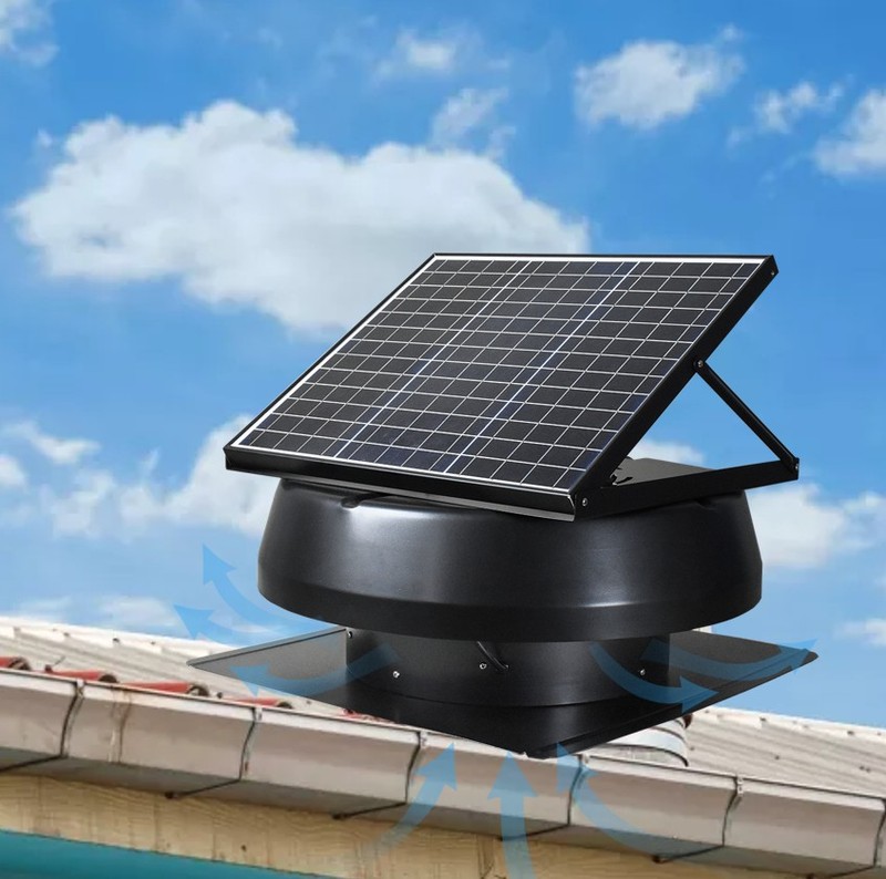 Solar Roof Attic Fan Customizable Brushless