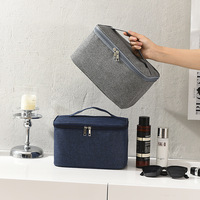 Sac à maquillage personnalisé avec logo, polyester recyclé, écologique, RPET, sac cosmétique durable, fournisseur en gros, usine