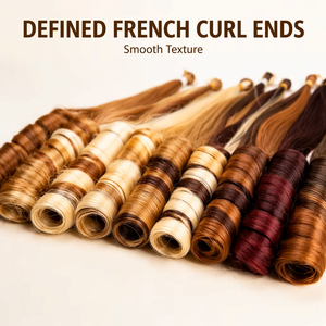 Cheveux synthétiques en vrac pour tresses africaines, texture lisse, boucles françaises teintées, trame simple, pour crochet, 150g, 24 pouces - Product Image 4