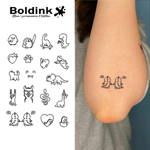 Boldlink - Pegatinas de Tatuajes Semipermanentes Realistas, Diseño Nuevo, Mini Símbolos, Resistentes al Agua y al Sudor, 15 Días/2 Semanas - Product Image 6