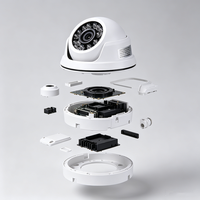 Cámara de Techo para Vehículos OEM ODM de Fábrica, 1080P, CMOS de 1/3 Pulgadas, Lente de 2.8mm, Color Completo, para Uso en Interiores de Flotas