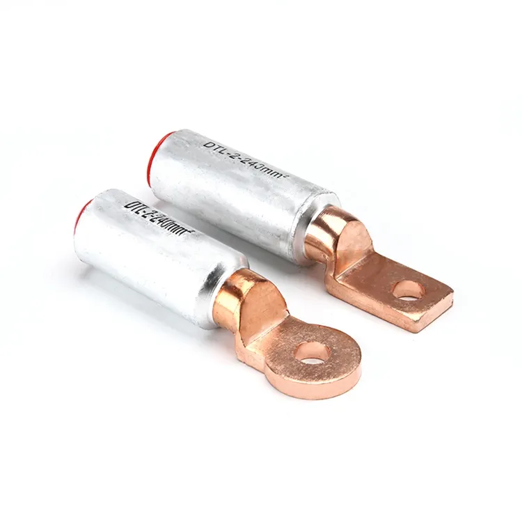 Cosses de câble bimétalliques ENVI DTL-2 cuivre aluminium électrique tête carrée bornes à tête ronde cosse connecteur serti