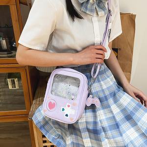 Sac à main de créateur créatif, couleur unie, Transparent, imperméable, réglable sur le côté, Console de jeu de dessin animé, boucle antivol, mignon - Product Image 2
