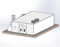 Four à cuire diesel personnalisé certifié CE, grande chambre de peinture industrielle à pulvérisation d'eau pour meubles en bois