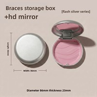 Étui de rangement portable pour aligneurs dentaires en acier inoxydable brillant, nouvelle technologie, à fixation magnétique, qualité alimentaire, fabriqué à Shenzhen