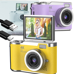 SourcingArk 4K 50MP CCD Digital <b>Camera</b> 8X Optical Zoom Flip Screen Vintage Style Student Travel Lithium Battery for LK-007 - Product Image 1