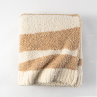 Échantillon gratuit Plaids tricotés doux et légers Couverture en acrylique en peluche super confortable réversible pour le sommeil câlin literie canapé