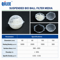 QILEE Matériau de traitement de l'eau : Billes de suspension à haute surface spécifique pour biofilm, en PVC