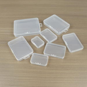 Transparent Plastic <b>Storage</b> <b>Boxes</b> Rectangle Covered For Jewelry Bead <b>Small</b> Parts Organizers Desktop <b>Storage</b> Bin Set - Product Image 3