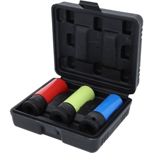 Jeu de douilles à chocs pour roues en aluminium CR-MO, 1/2 " 85 mm de longueur, 3 pièces, 17 mm-19 mm-21 mm - Product Image 4