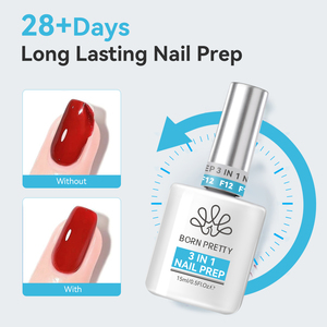 BORN PRETTY 15ML Deshidratador y Prebase para <span class=keywords><strong>Uñas</strong></span> 3 en 1, Preparación Nutritiva para <span class=keywords><strong>Uñas</strong></span> de Gel, Secado Rápido, Adhesivo de Proteína Superior, Salón Spa - Product Image 5